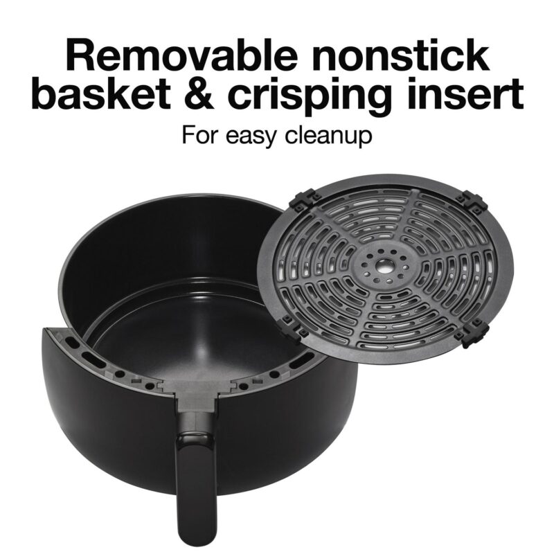 Proctor Silex Air Fryer, 5.8 Quart, Air Fry Oven with Temperature Control, 60 Min Timer, Non Stick Fryer Basket, 1700W, Black - Image 2
