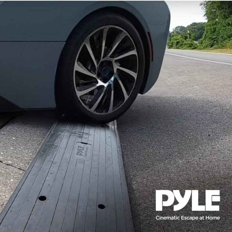 Pyle PCRBDR24 Car/Truck Rubber Curbside Driveway Ramp Threshold Bridge Track - Image 5