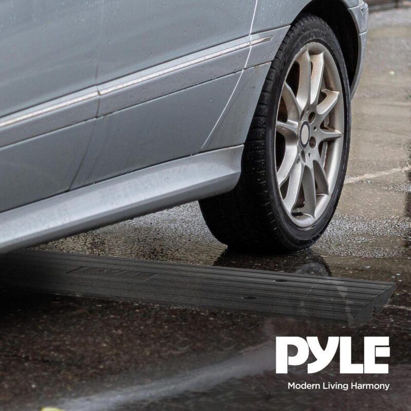 Pyle PCRBDR24 Car/Truck Rubber Curbside Driveway Ramp Threshold Bridge Track - Image 6