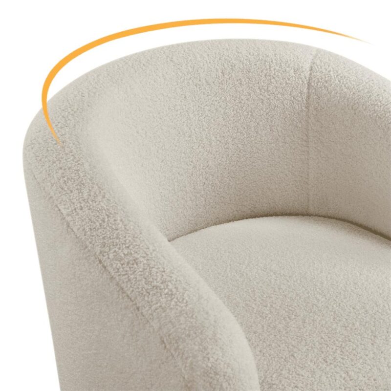Renwick Modern Upholstered Tub Chair for Livingroom, Set of 2, Ivory Boucle - Image 7