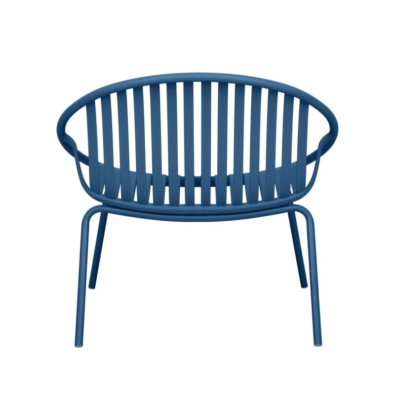 Rio Indoor or Outdoor Stackable Modern Lounge Chair- Berry Blue - Set of 2 - Image 5
