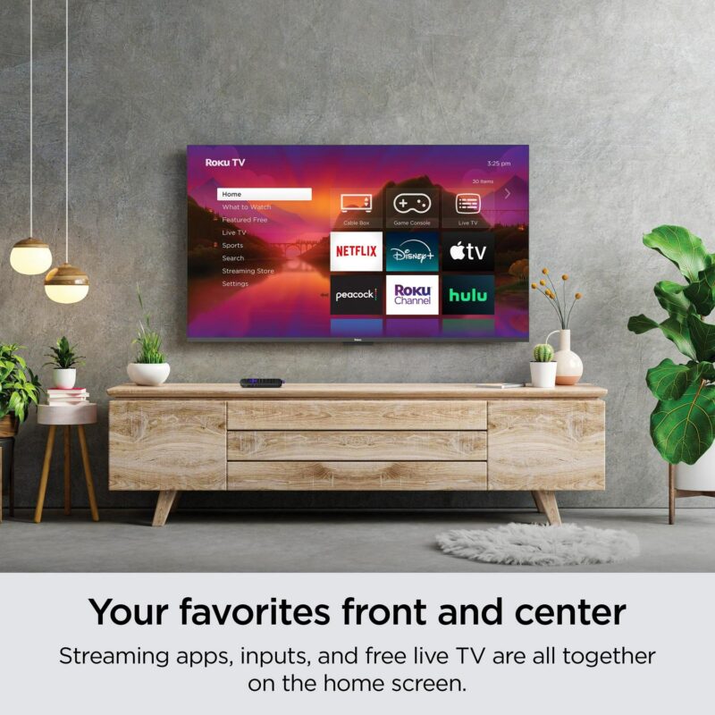Roku 65-Inch Plus Series 4K QLED Smart Roku TV with Roku Voice Remote Pro, Dolby Vision, Striking 4K Resolution, Automatic Brightness, and Seamless Streaming - Image 3