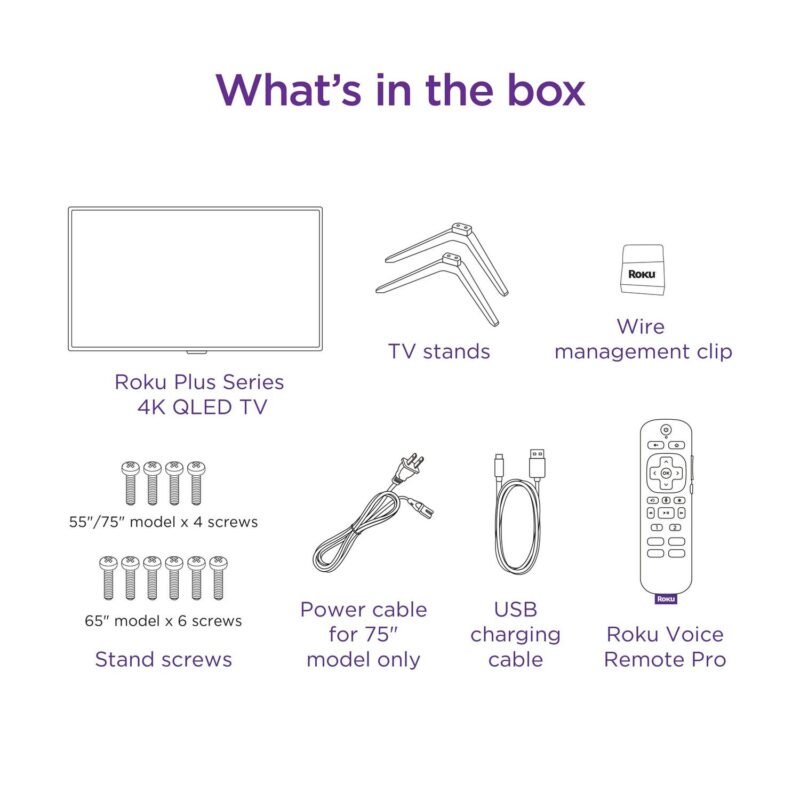 Roku 65-Inch Plus Series 4K QLED Smart Roku TV with Roku Voice Remote Pro, Dolby Vision, Striking 4K Resolution, Automatic Brightness, and Seamless Streaming - Image 11
