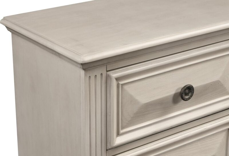 Roundhill Furniture Renova 5-Drawer Chest - Parchment White - Image 3