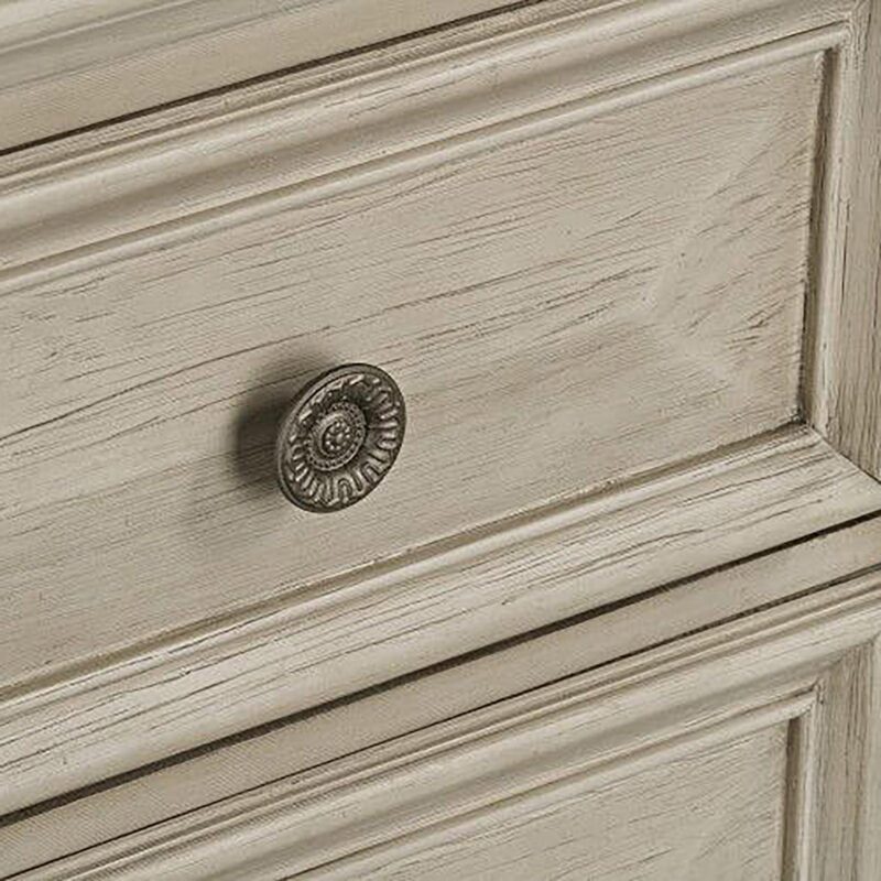 Roundhill Furniture Renova 5-Drawer Chest - Parchment White - Image 4