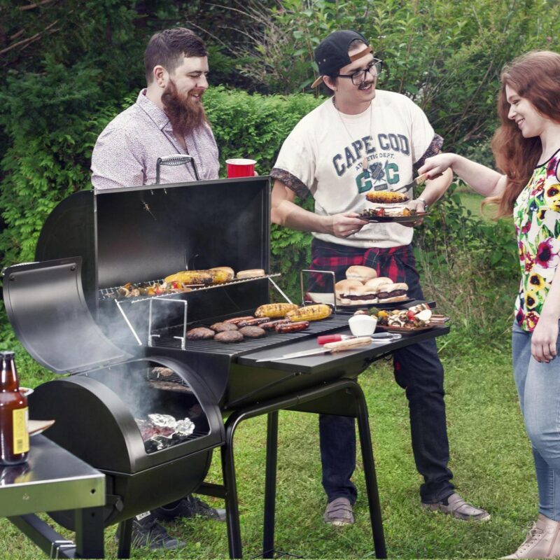 Royal Gourmet 30  CC1830S Steel Charcoal Grill with Offset Smoker - Image 11