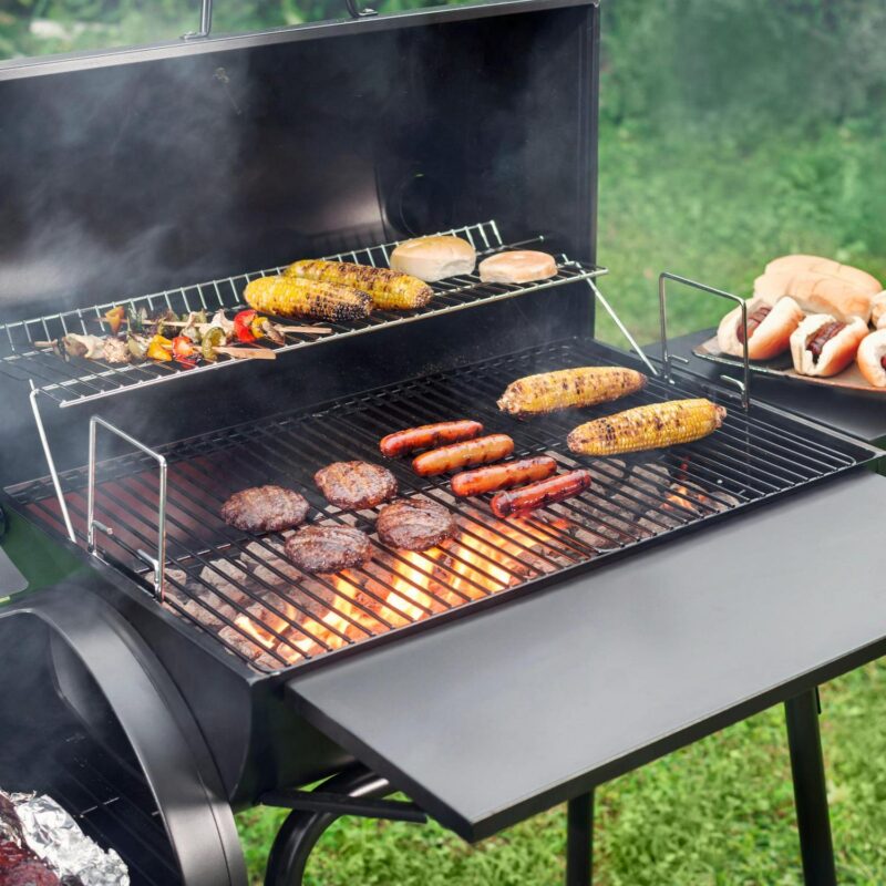Royal Gourmet 30  CC1830S Steel Charcoal Grill with Offset Smoker - Image 8