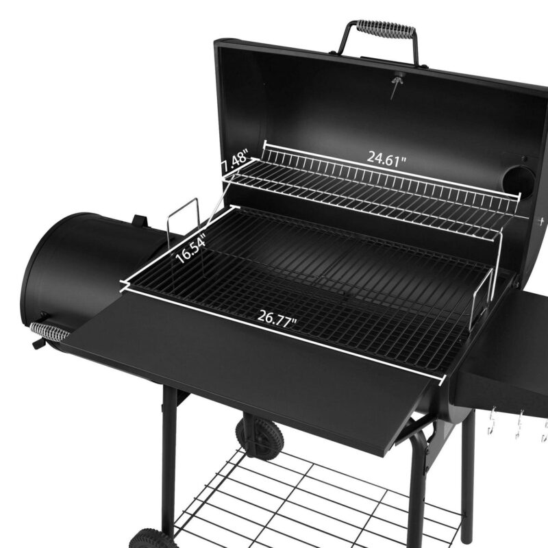 Royal Gourmet 30  CC1830S Steel Charcoal Grill with Offset Smoker - Image 5