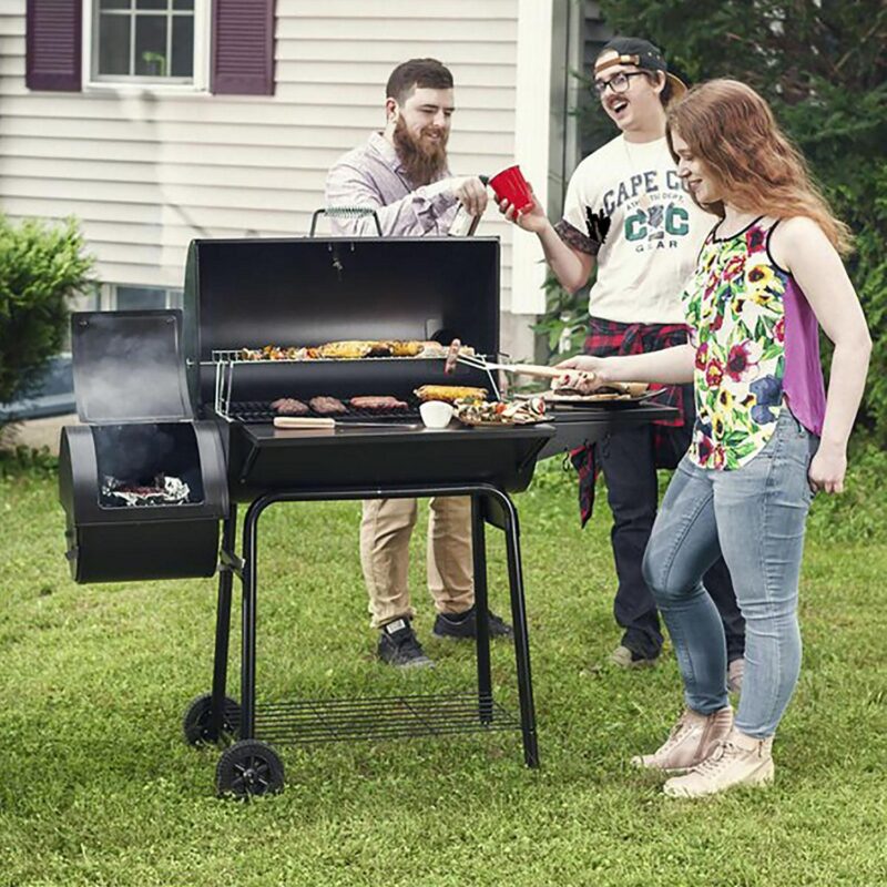 Royal Gourmet 30  CC1830S Steel Charcoal Grill with Offset Smoker - Image 10