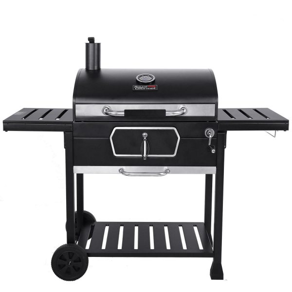 Royal Gourmet 30  CD2030AN Deluxe Charcoal Grill, BBQ Smoker Picnic Camping Patio Backyard Cooking, Black