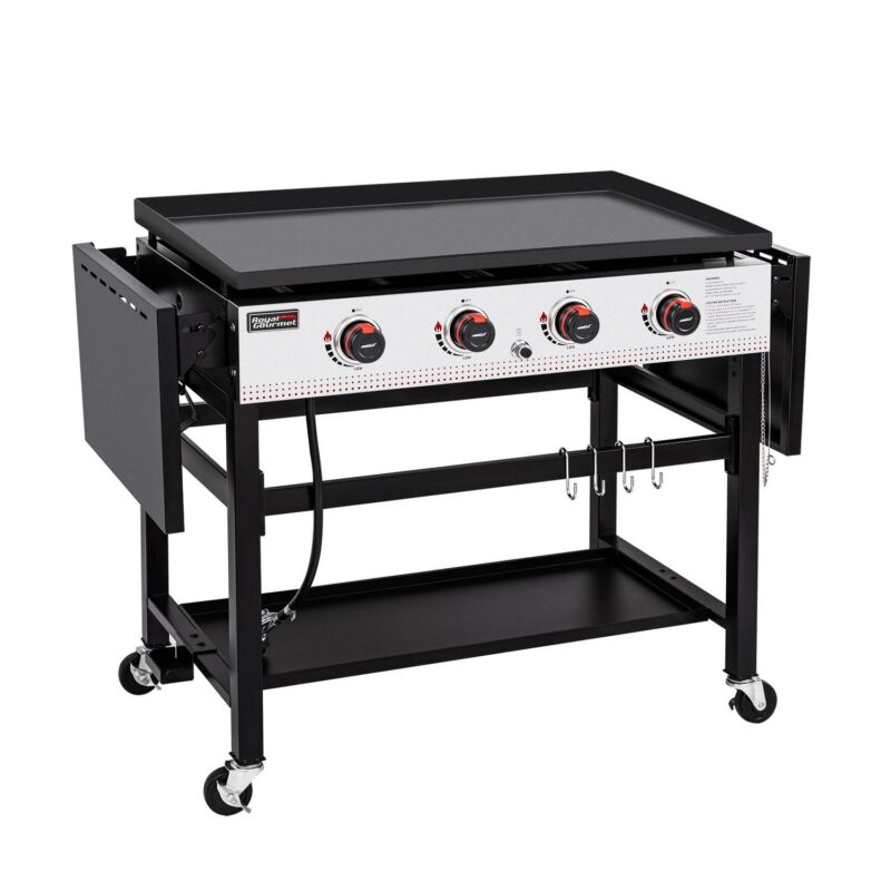Royal Gourmet 36  GB4002 4-Burner Flat Top Gas Grill, 36-inch Griddle for Outdoor Events, Camping, and BBQ, Black - Image 2