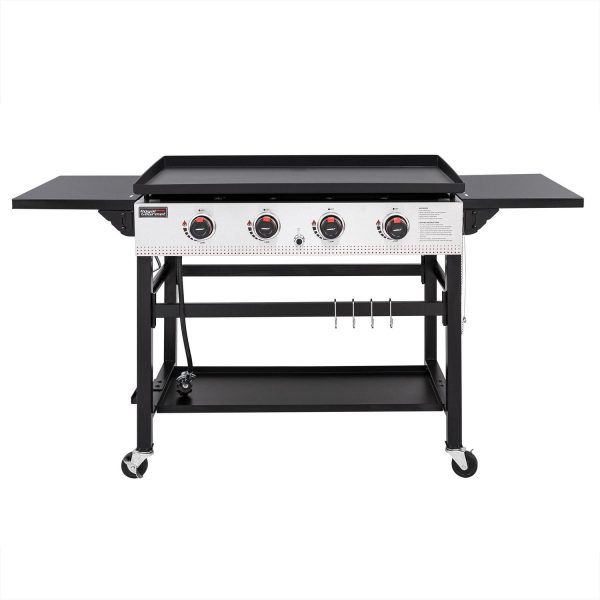 Royal Gourmet 36  GB4002 4-Burner Flat Top Gas Grill, 36-inch Griddle for Outdoor Events, Camping, and BBQ, Black