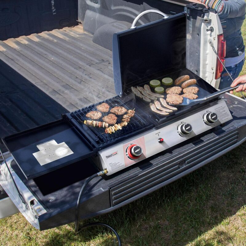 Royal Gourmet 3-Burner Portable Gas Griddle with Side Burner, PD1305H - Image 3
