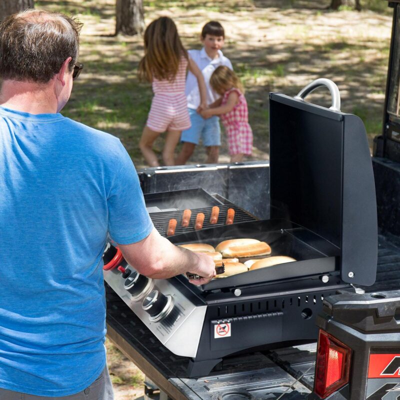 Royal Gourmet 3-Burner Portable Gas Griddle with Side Burner, PD1305H - Image 13