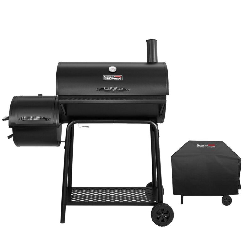Royal Gourmet CC1830FC 30  Charcoal Grill with Offset Smoker, With Cover