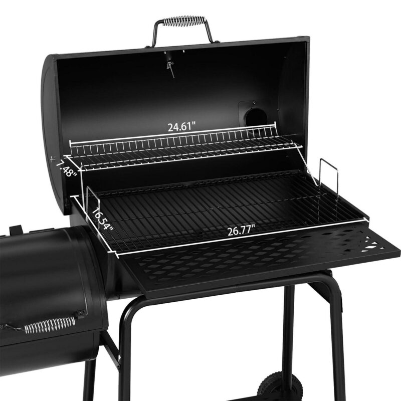Royal Gourmet CC1830FC 30  Charcoal Grill with Offset Smoker, With Cover - Image 3