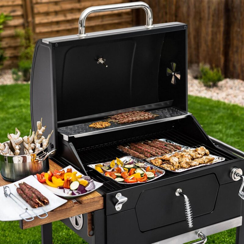 Royal Gourmet CD1824M 24  Charcoal Grill with Handle and Folding Table, - Image 9