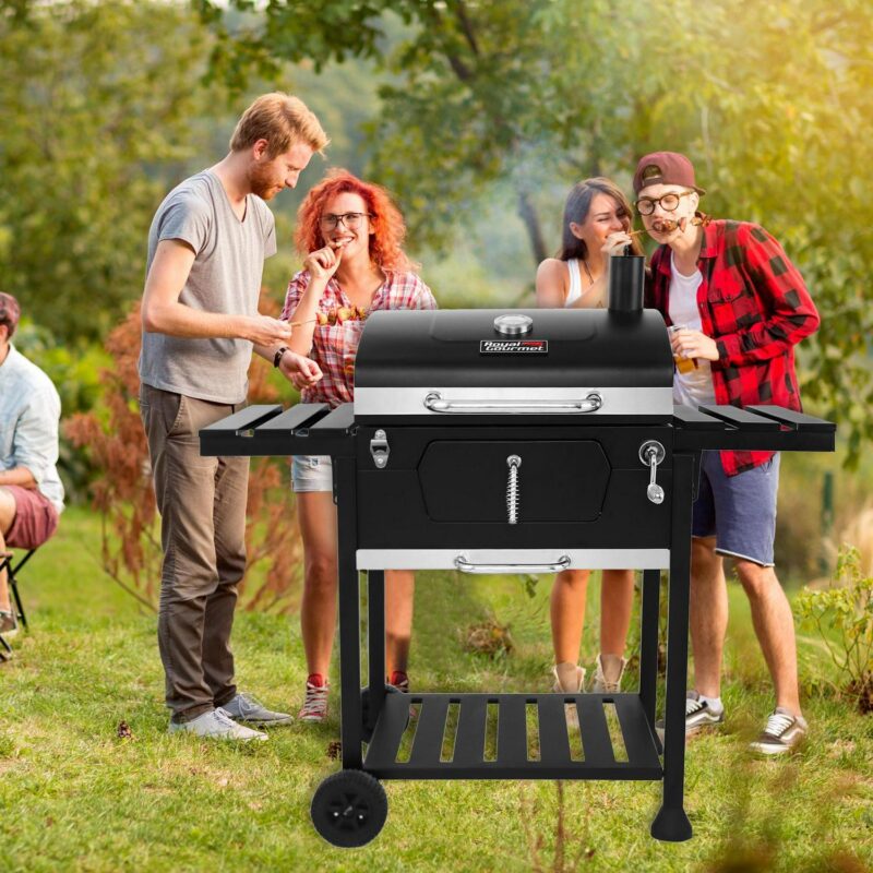 Royal Gourmet Corp Royal Gourmet 24-inch Charcoal BBQ Grill, Black - Image 7