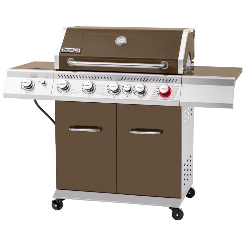 Royal Gourmet GA5403C 5-Burner BBQ Cabinet Style Gas Grill with Sear Burner, Rear Burner and Side Burner,Coffee - Image 2