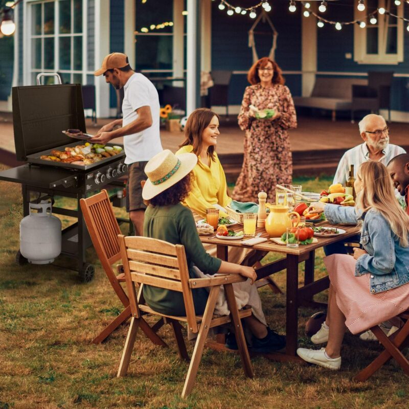 Royal Gourmet GB4000P 4-Burner Gas Griddle with Hard Cover, 35-Inch Flat Top, Heavy-duty Outdoor Cooking Station for Backyard and Tailgating, 52,000 BTU, Black - Image 13