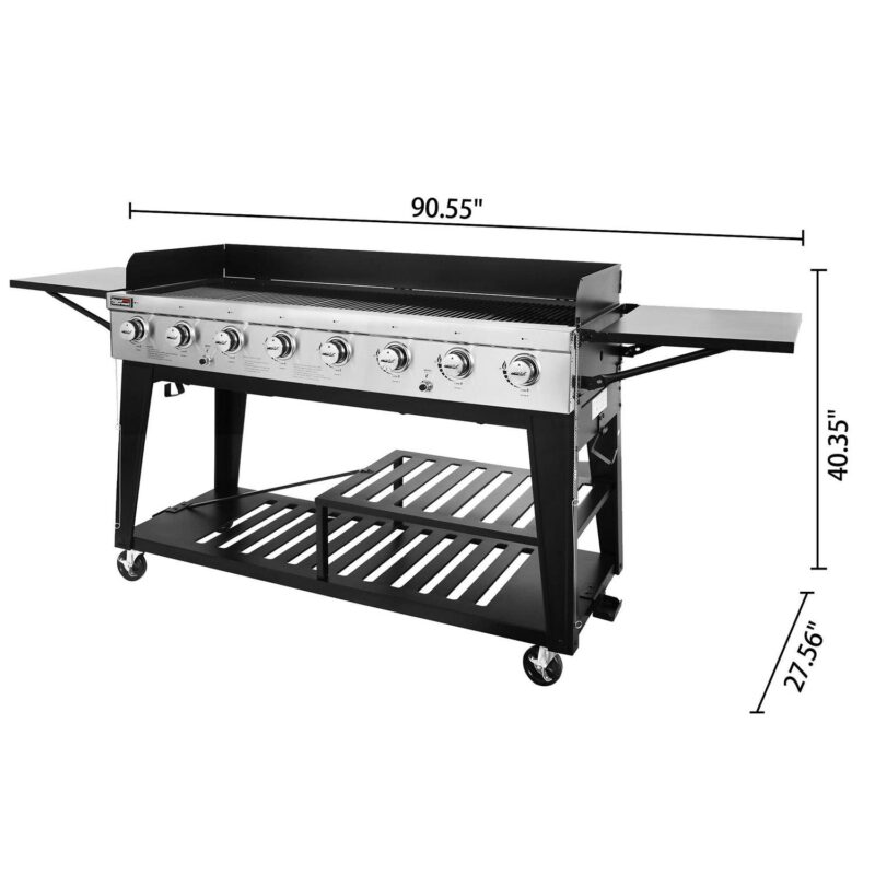 Royal Gourmet GB8001 8-Burner BBQ Gas Propane Grill Outdoor Large Party - Image 6