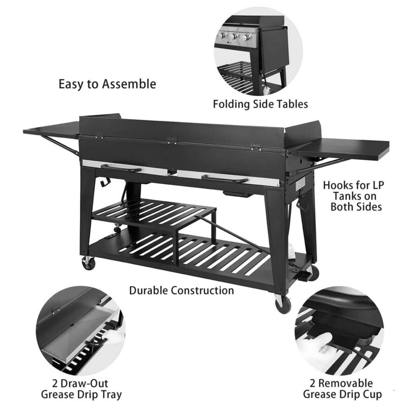 Royal Gourmet GB8001 8-Burner BBQ Gas Propane Grill Outdoor Large Party - Image 4