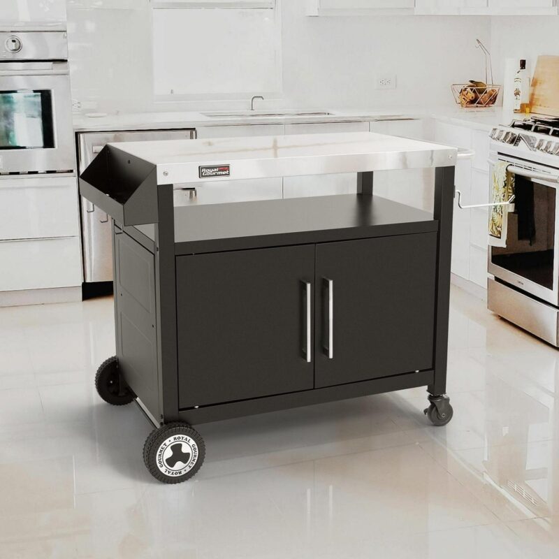 Royal Gourmet PC3403S Movable Kitchen Island Cart, Outdoor Grill Table, Grill Prep Table with Storage - Image 11