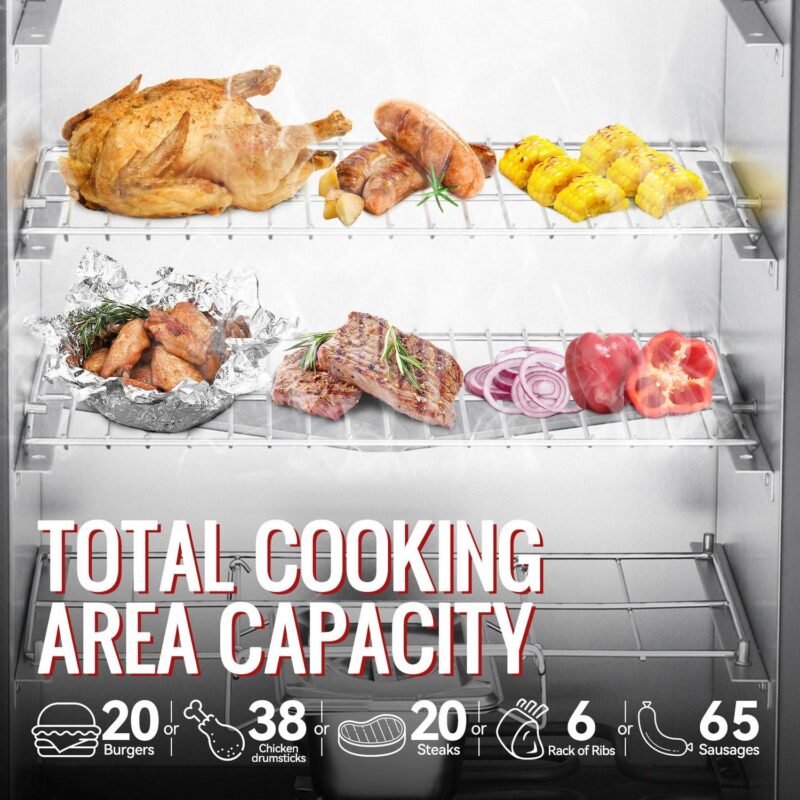 Royal Gourmet SE2805 28-Inch Analog Electric Smoker With 3 Cooking Grates - Image 10