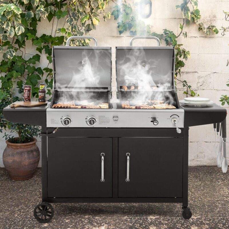Royal Gourmet ZH3002N 3-Burner 25,500 BTU Gas/Charcoal Combo Grill - Image 3