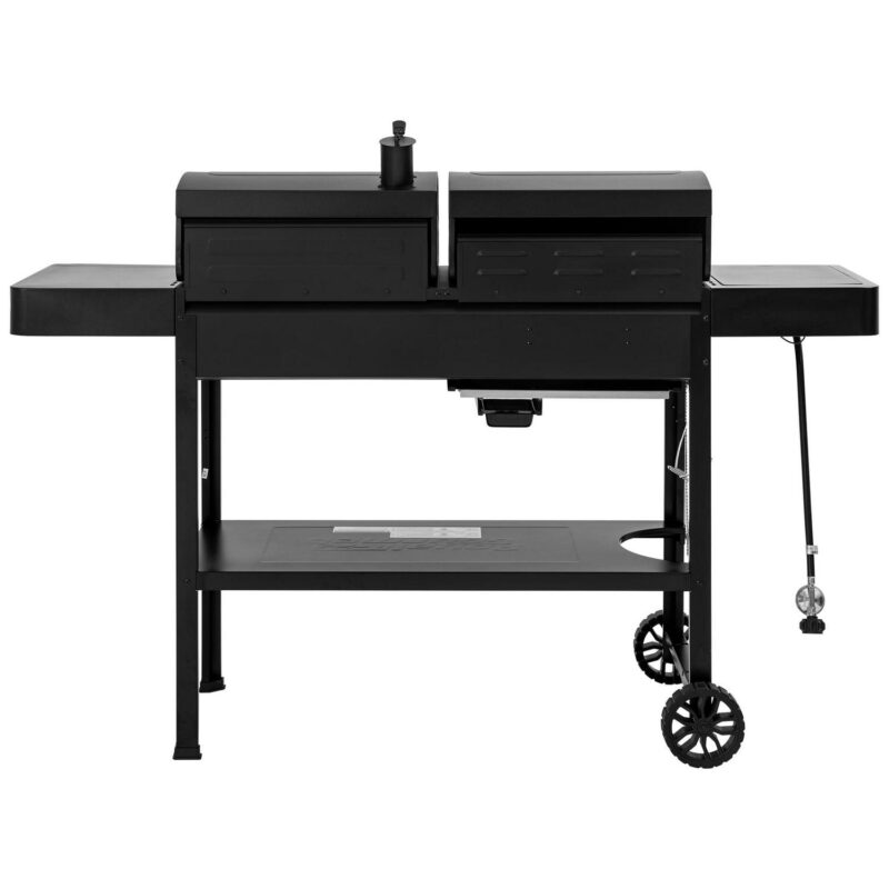 Royal Gourmet ZH3005 2-Burner Gas and Charcoal Combo Grill with Side Burner, 34,000 BTU Dual Fuel Grill for Outdoor Patio Garden Picnic Backyard Cooking, Black - Image 11