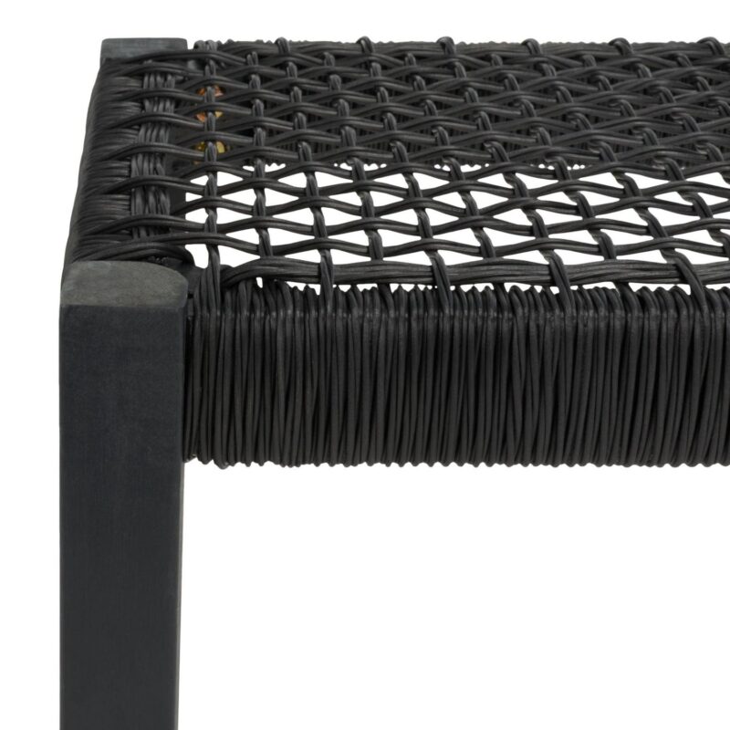 SAFAVIEH Aquina Outdoor Patio 3 Piece Dining Set, Black - Image 7