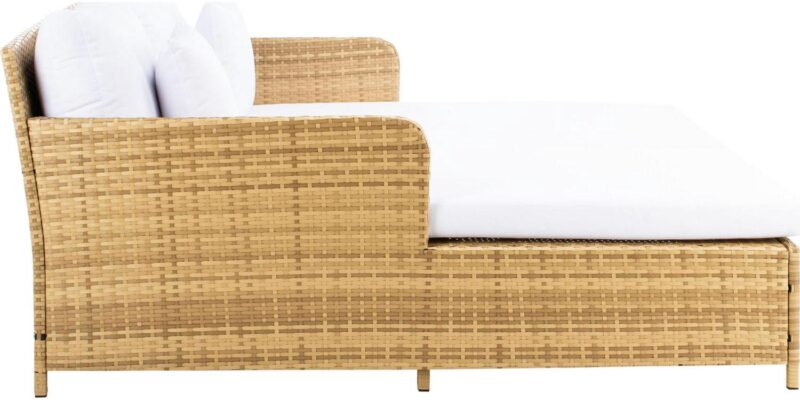 SAFAVIEH Cadeo Outdoor Patio Daybed, Natural/White - Image 5