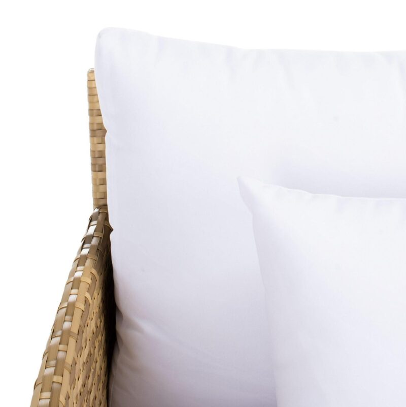 SAFAVIEH Cadeo Outdoor Patio Daybed, Natural/White - Image 9