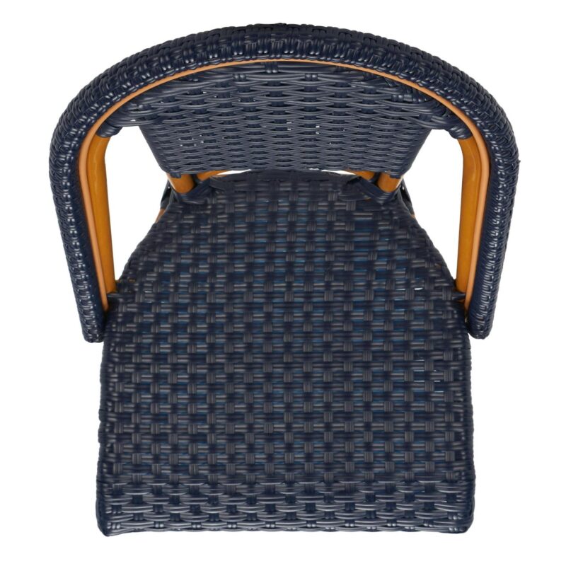SAFAVIEH California Outdoor Patio Side Chair, Navy, Set of 2 - Image 6