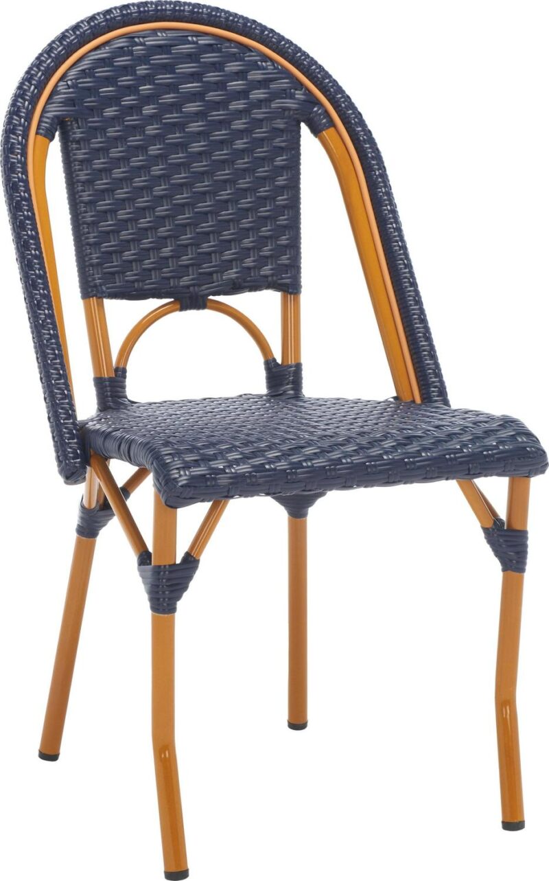 SAFAVIEH California Outdoor Patio Side Chair, Navy, Set of 2 - Image 4
