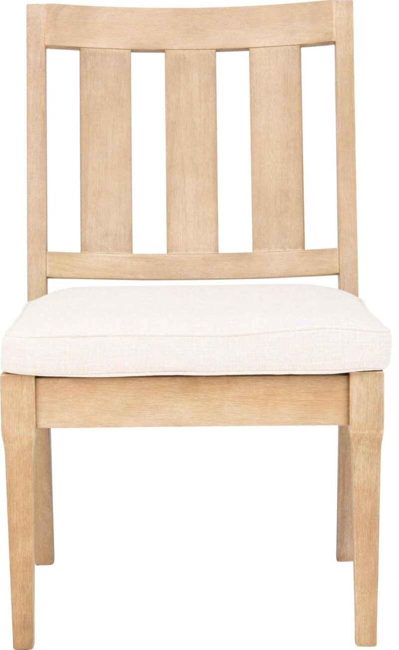 SAFAVIEH Couture Dominica Eucalyptus Wood Outdoor Dining Chair - Set of 2, Natural/White - Image 5