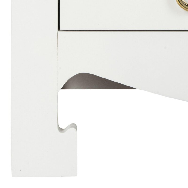 SAFAVIEH Dion Classic Solid 3 Drawer Chest, White/Gold Handles - Image 8