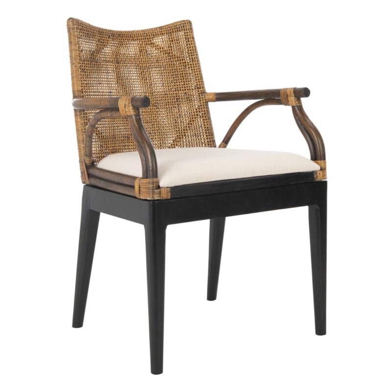 SAFAVIEH Gianni Arm Chair Brown/Black - Image 2