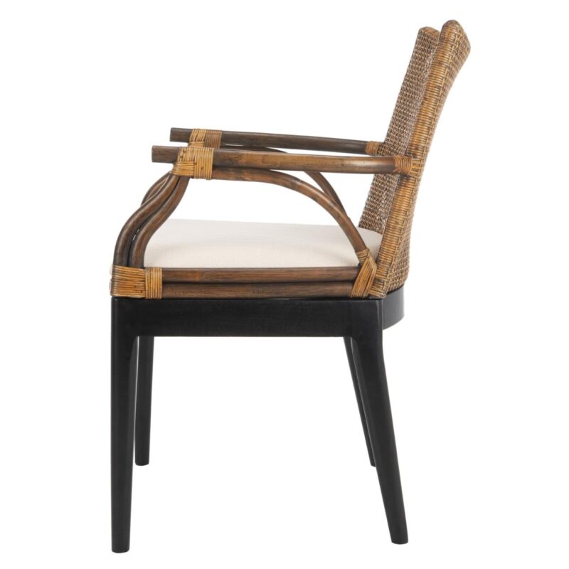 SAFAVIEH Gianni Arm Chair Brown/Black - Image 9