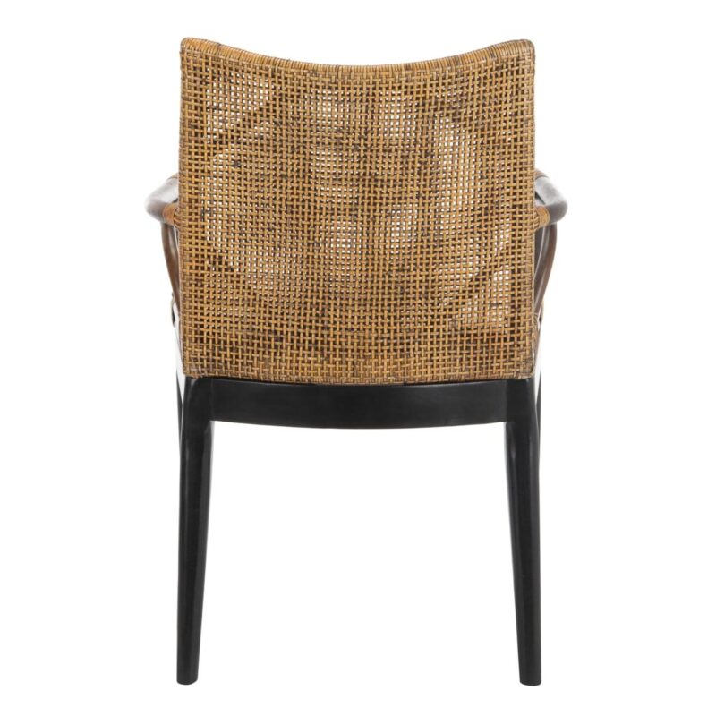 SAFAVIEH Gianni Arm Chair Brown/Black - Image 7