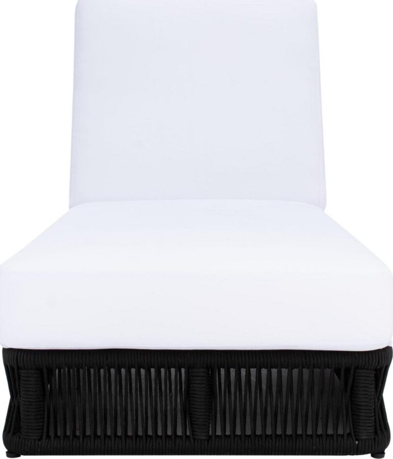 SAFAVIEH Gillian Outdoor Patio Sunlounger, White/Black - Image 2