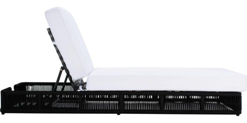 SAFAVIEH Gillian Outdoor Patio Sunlounger, White/Black - Image 6