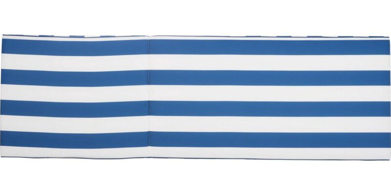 SAFAVIEH Newport Outdoor Patio Chaise Lounge Chair, Natural/Blue/White - Image 7