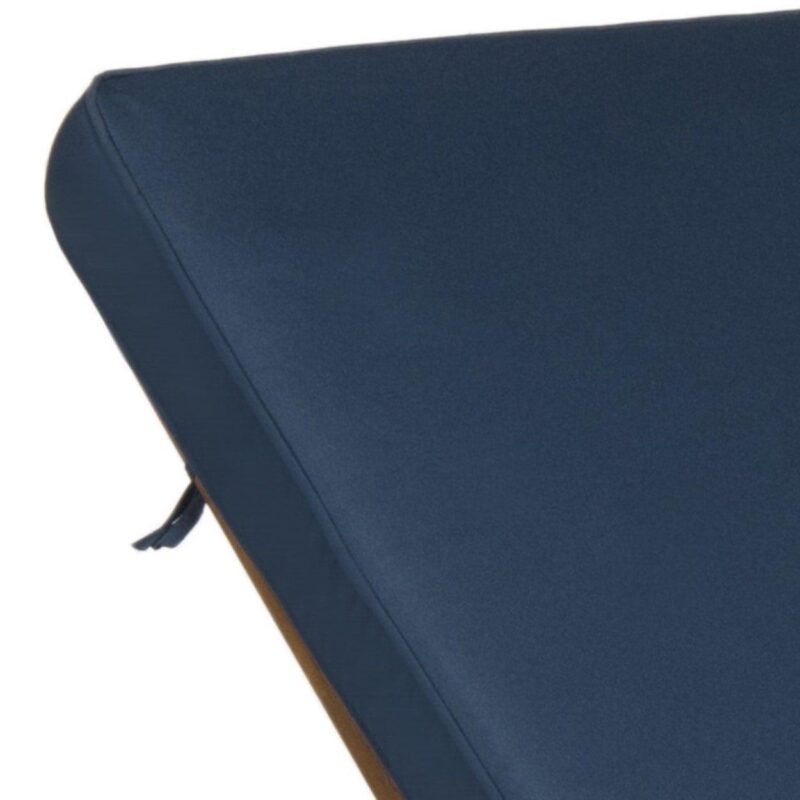 SAFAVIEH Outdoor Collection Newport Chaise Chair and Side Table Natural/Navy - Image 9
