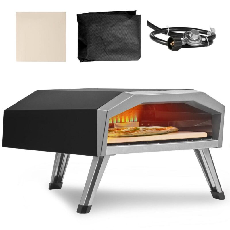 SKYSHALO 13  Portable Outdoor Pizza Oven Gas Pizza Oven Stainless Steel Foldable - Image 9