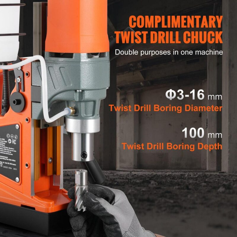 SKYSHALO 1450W Portable Magnetic Drill 12500N Magnetic Drilling Press 850RPM - Image 3