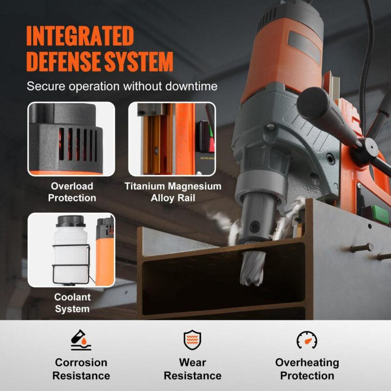 SKYSHALO 1450W Portable Magnetic Drill 12500N Magnetic Drilling Press 850RPM - Image 5