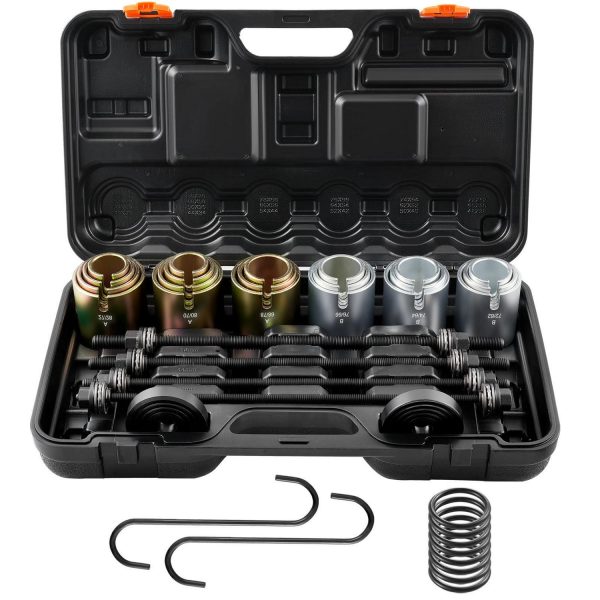 SKYSHALO 26-Piece Pull and Press Sleeve Set, Steel Bushing Removal and Installation Kit, Bush Insertion Removal Tools with Storage Case, Suitable for LCV and HGV Engines