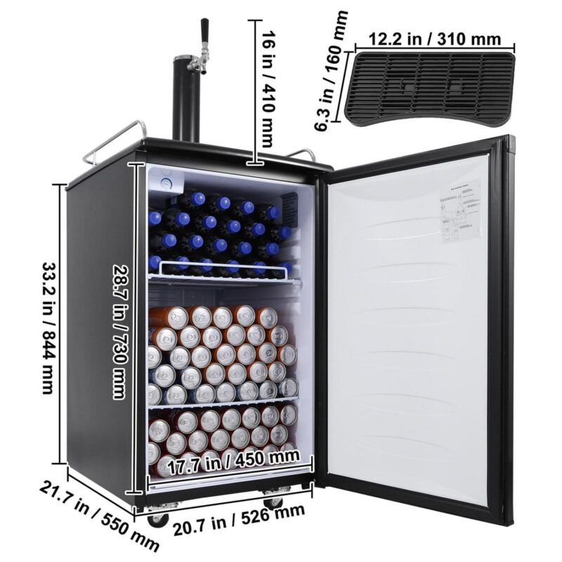 SKYSHALO Beer Kegerator 40 gal, Stainless Steel - Image 3