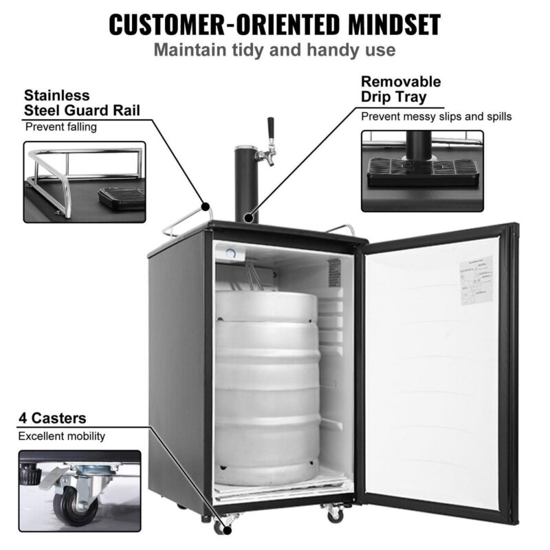 SKYSHALO Beer Kegerator 40 gal, Stainless Steel - Image 9
